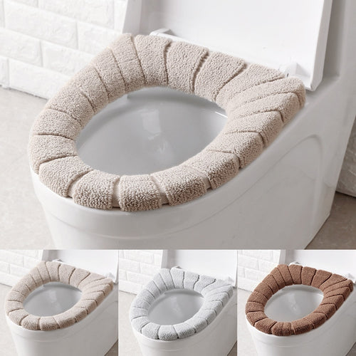 2019 NEW Arrival Comfortable Velvet Coral Bathroom Toilet Seat Cover Washable Closestool Standard Pumpkin Pattern Soft Cushion