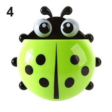 Load image into Gallery viewer, Ladybug Toothbrush Holder Suction Ladybird Toothpaste Wall Sucker Bathroom Sets Household Merchandises Set