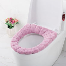 Load image into Gallery viewer, Universal Soft Heated Washable Toilet Seat Mat Set for Home Decor Closestool Mat Seat Case Warmer Toilet Lid Cover Accessories