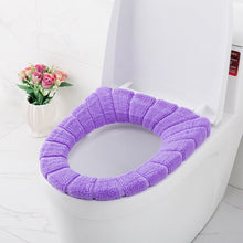 Load image into Gallery viewer, Universal Soft Heated Washable Toilet Seat Mat Set for Home Decor Closestool Mat Seat Case Warmer Toilet Lid Cover Accessories