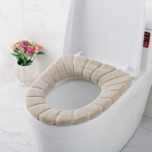 Load image into Gallery viewer, Universal Soft Heated Washable Toilet Seat Mat Set for Home Decor Closestool Mat Seat Case Warmer Toilet Lid Cover Accessories
