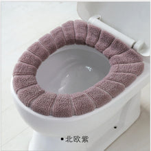 Load image into Gallery viewer, Universal Soft Heated Washable Toilet Seat Mat Set for Home Decor Closestool Mat Seat Case Warmer Toilet Lid Cover Accessories