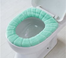 Load image into Gallery viewer, Universal Soft Heated Washable Toilet Seat Mat Set for Home Decor Closestool Mat Seat Case Warmer Toilet Lid Cover Accessories
