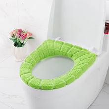 Load image into Gallery viewer, Universal Soft Heated Washable Toilet Seat Mat Set for Home Decor Closestool Mat Seat Case Warmer Toilet Lid Cover Accessories