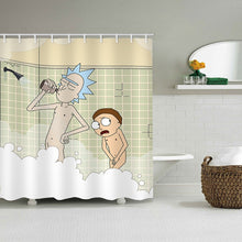 Load image into Gallery viewer, Cartoon Waterproof Shower Curtains Rick And Morty Naked Shower Curtain Bathroom Waterproof Polyester 3d Curtains For Bathroom